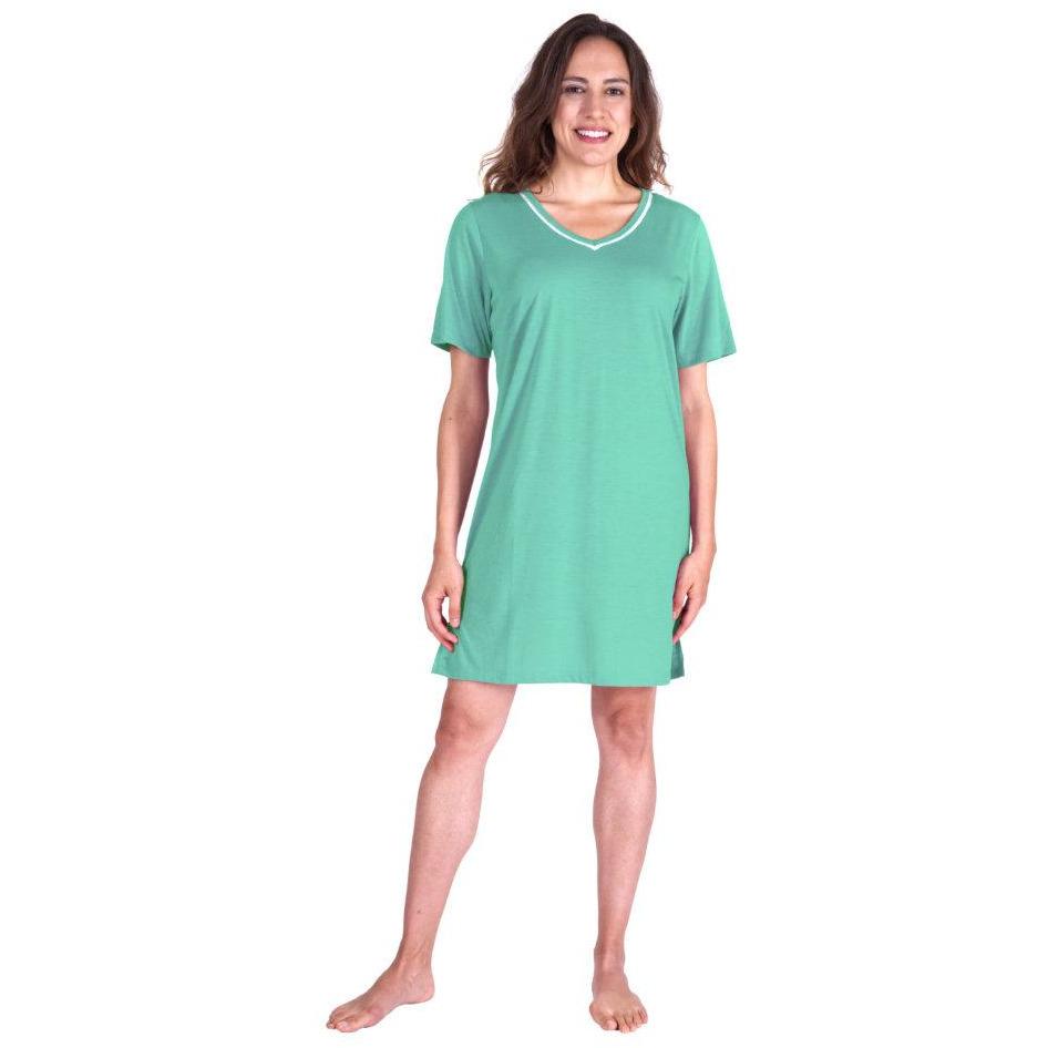 Women's Moisture Wicking V-Neck Nightshirt